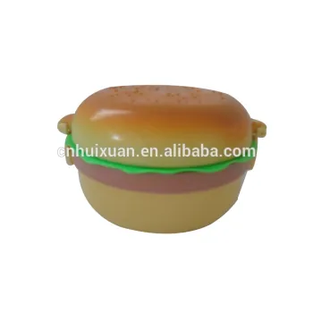 Wholesale Lovely Hamburger plastic kids lunch box