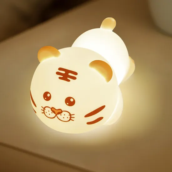 Rechargeable Tiger Night Light - Educational Toy Lamp for Kids