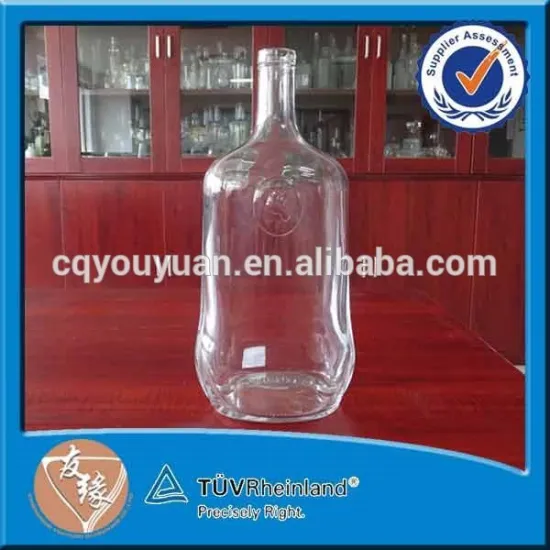 High white cork top 3l large glass acid bottles