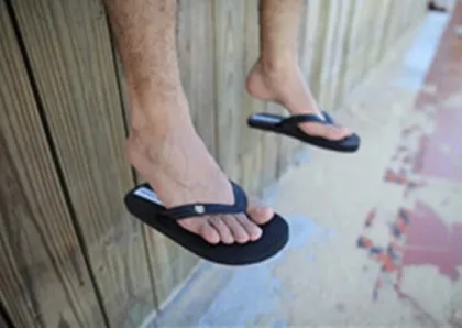 lime green flip flops