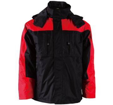 Black with red Winter Jacket