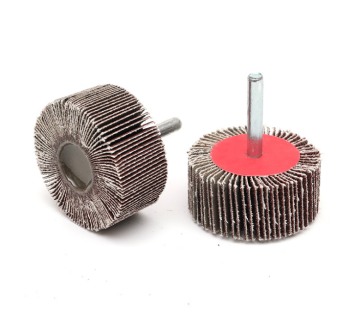 40 mm x 25 mm x 6 mm Aluminiumoxidlappenrad mit Welle zum Polieren und Mahlen