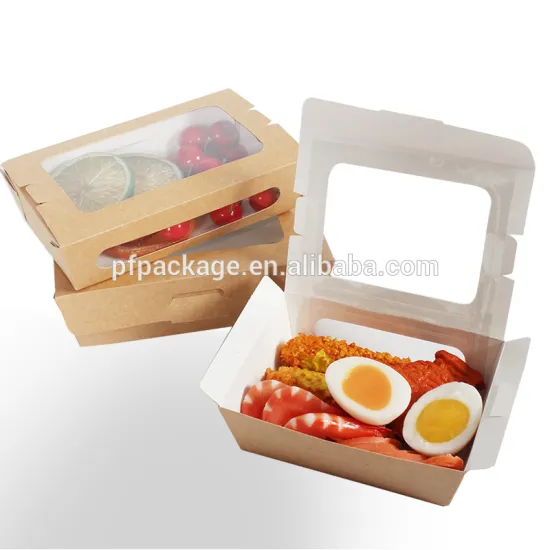Disposable Kraft Paper Takeaway Fast Food Box