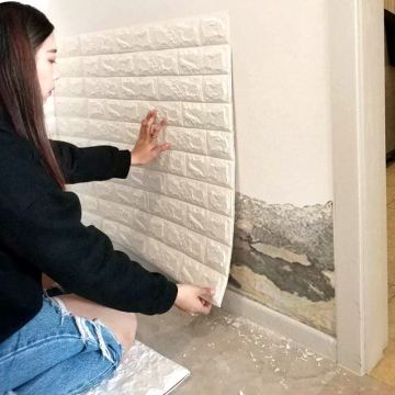 Large Wall Mural Stickers 3D Foam Project Brick Set for Kitchen Wall Decor