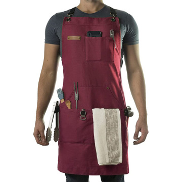 2025 Professional Chef Apron with Adjustable Bib and Towel Loop for Kitchen and BBQ