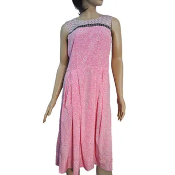 Pink Daisy Sleeveless Dress