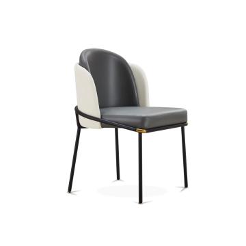 For Hotel Use Large Loading Ability Square Strong Frame Solid Steel Leg Dining Chair