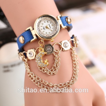 Gold chain Watch Bracelet,charm chain watch bracelet
