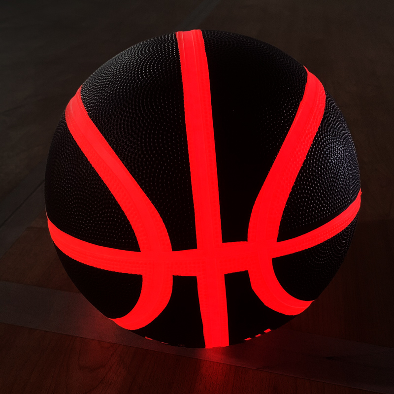 glow in dark led glowing basketball ball