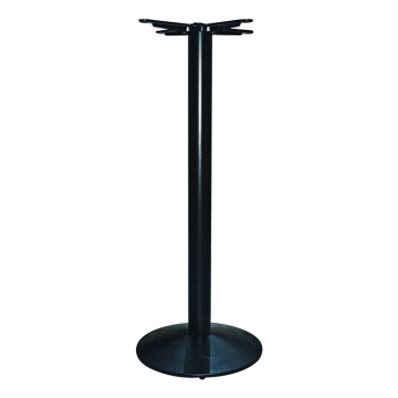 D500×H720mm Sand Black Powder Coated Round Cast Iron Table Base with Adjustable Feet for Restaurant Cafe Dining Table