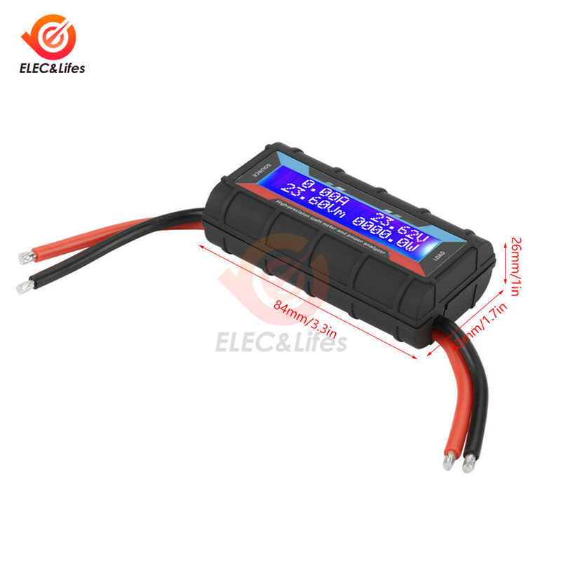 Digital LCD 130A 60V Wireless Battery Tester Watt Meter Power Volt Amp Monitor Analyzer for RC model airplane