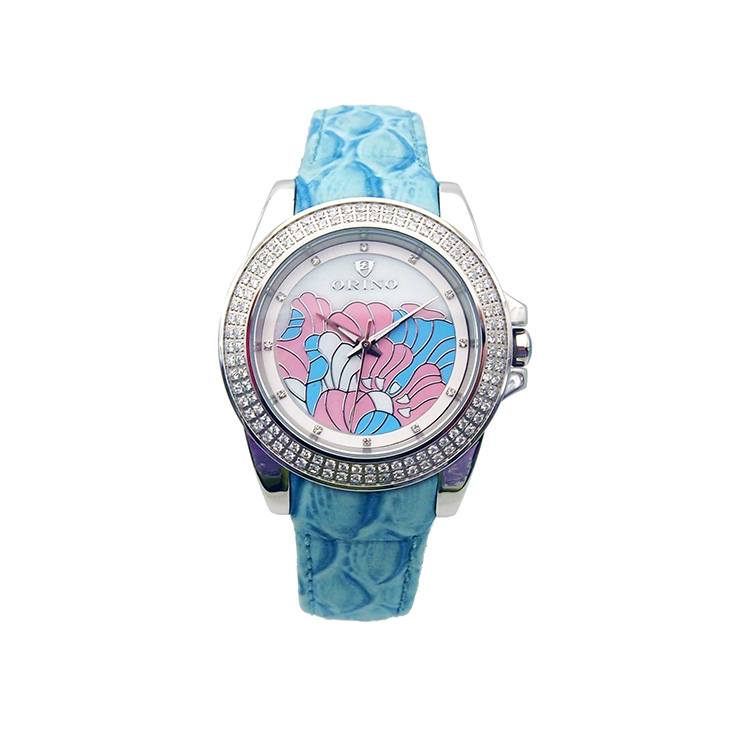 Edelstahl -Lady's Schmuck Quarz Uhr