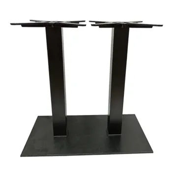 Cast Iron Double Column Table Base with Adjustable Feet