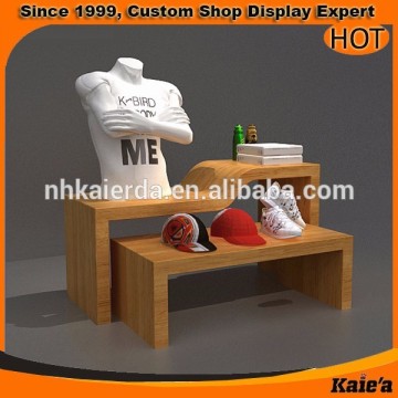 wooden clothes shop counter table design,clothing display table