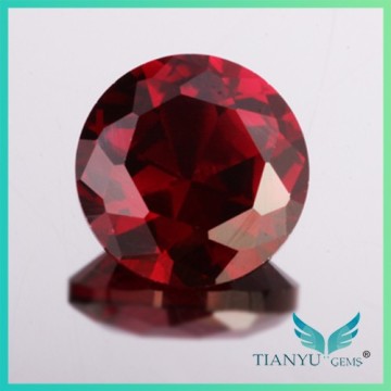 Wholesale 2.0mm #8 Faceted Round artificial red corundum gemstone synthetic sapphire stone price for Jewelry making free sample