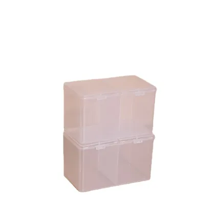 PP Transparent Small Object Storage Box - D772 Double Button Cover