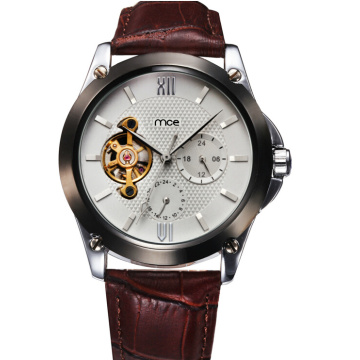 Genuine Leather Stainless Steel Back Customised Watch