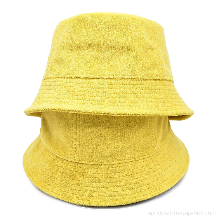 Logotipo personalizado Terry Cloth Bucket Sombrero