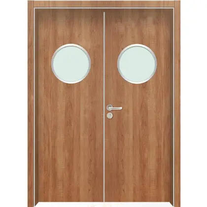 Hospital double wooden ancient doors wood door