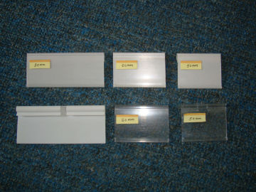 Small Clear Plastic Holders Price Tags for supermarket metal hook