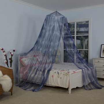 Dark Blue Tie-dyeing Umbrella Canopy Mosquito Net