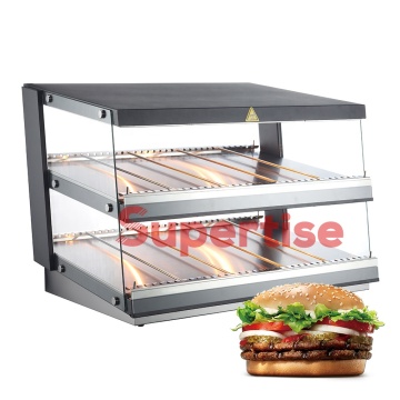 Commercial Countertop Food Warmer for Pizza, Burger King Hamburger, Pastry, and Chicken