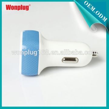 New arrival high quality best selling colorful car usb charger + 3.5mm aux audio cable from wonplug