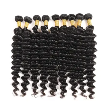 Wholesale Qingdao 28 30 inch10A Unprocessed Raw Virgin Human Hair Deep Wave Bundle Double Drawn Mink Vietnamese Hair Extensions