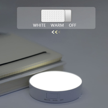 Modern DC6V Automatic Smart LED Round Night Light - Warm White/Cold White - 0.6W for Bedroom Indoor Use