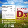 Yetişkin 5000 IU Vitamini D3 Gummies