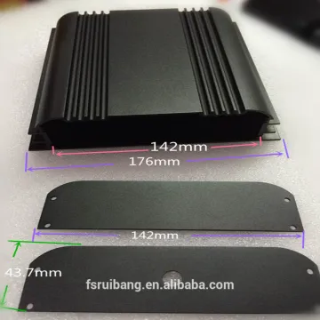 Custom aluminum pcb box with front and rear panel