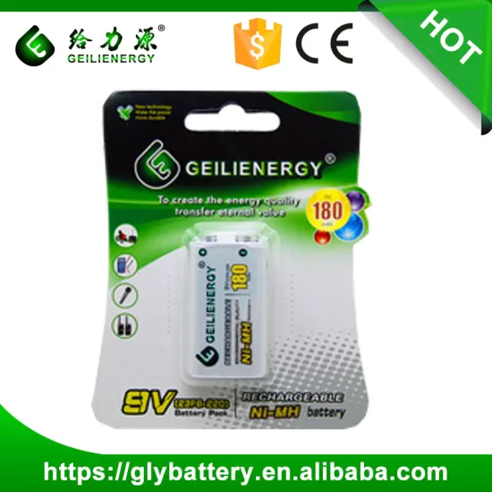 Geilienergy Factory Price 180mah 9V Nimh Rechargeable Battery Made In China