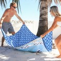 quick drying microfiber waffle printed beach towel