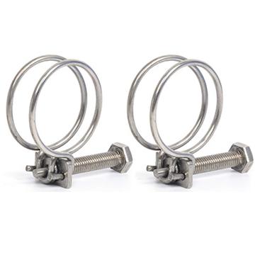 High-Quality Adjustable Double Wire Hose Clamps: Reliable Water Hose Pipe Fasteners for Durable Plumbing Solutions