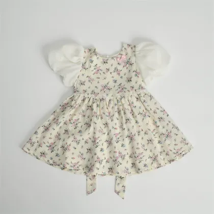 Summer Girl's Small Fresh Forest Floral Dress