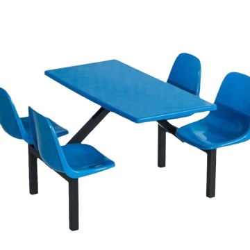 Modern Simple Fiberglass School Canteen Dining Table and Chairs