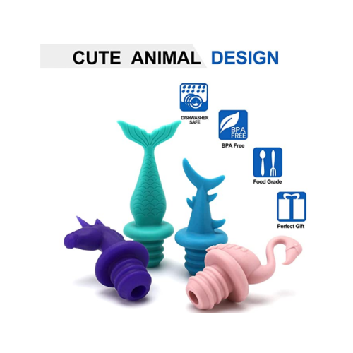 Animals Reusable Seal Wine Bottle Silicone Stoppers