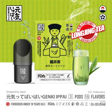 Cartucho de vape desechable 2 ml sabor a té longjing