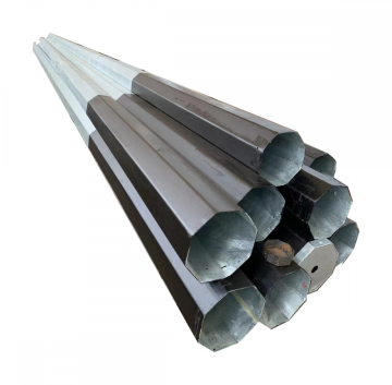 35FT steel pole with asphalt coating