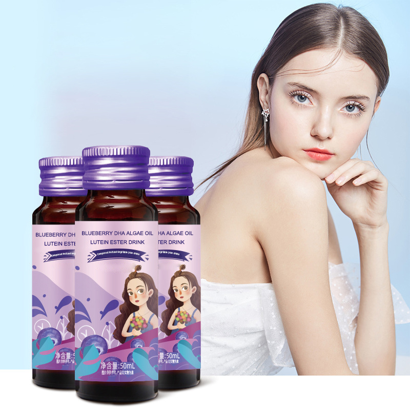 OEM/ODM Natural Blueberry DHA Algae Oil Lutein Ester Oral Liquid Enhance Immunity Eyesight Lutein Ester Oral Liquid Drink