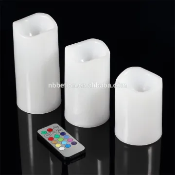 3pcs real wax flameless remote control candlesColor Changing Candle with Remote Control flameless led candle with timer