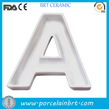 Custom Letter Plate Ceramic Gift Procelain Dish