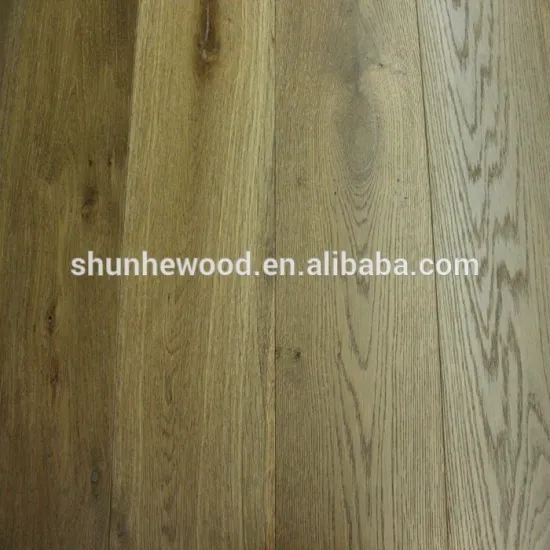 Natural color charming smooth surface UV lacquered white oak wood flooring