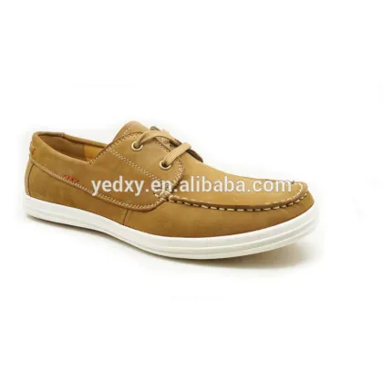 comfortable and fashionable custom making facotry direct men leather boat shoes