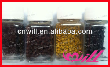 hair extension micro beads silicone micro rings silicone beads for hair extension 5030 1000pcs/bottle 500pcs/bottle
