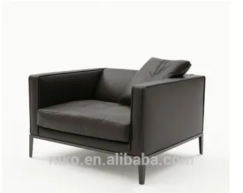 Black Color Dandi Simple and High Quality Sole Color Fabric Armchair Living Room Furniture