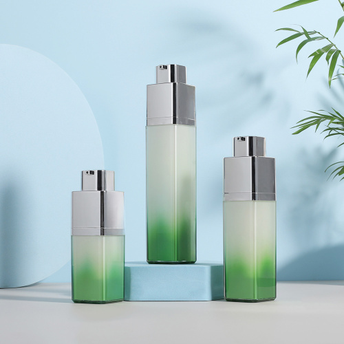 Square Lotion Airless Pump Bottle Square 15ml 30ml 50ml Lotion Airless Pump Bottle Factory