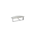 Mesa de café ovalada minimalista para sala de estar
