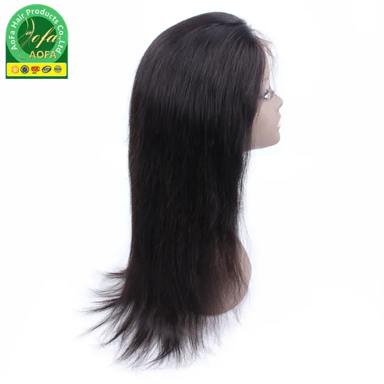 High Quality Peruvian Human Hair Wig Straight Frontal Lace Wig