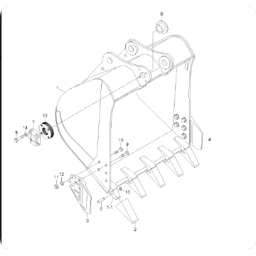 Hyundai R450LC7 Excavator Tooth Tip 61NB-31310
